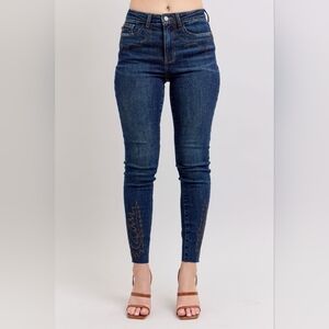 Judy Blue HR Western Embroidered Dark Wash Skinny Jeans Cowgirl Various NEW